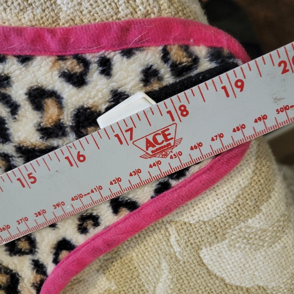 4/$15 SALE Dog Sequin Heart Leopard Jacket Sweater Velco Adjustable Medium Small - Picture 9 of 10